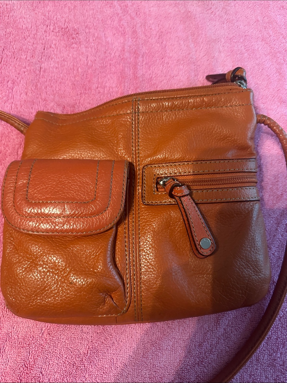 Harley-Davidson Tan/Brown Leather Crossbody Purse - Picture 5 of 5